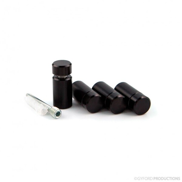 Gyford Décor Round Standoffs, Aluminum Black Anodized SOK-8-100BL - main